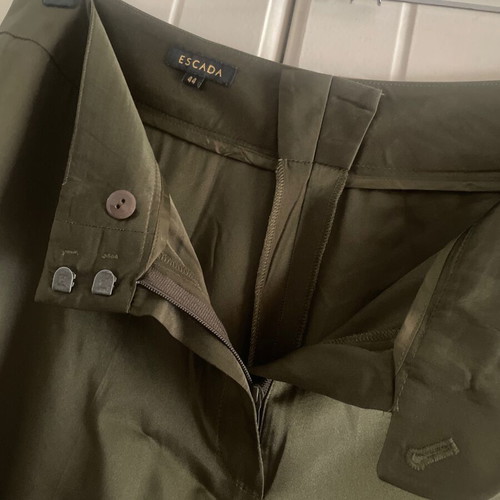 Escada silk pants dark green size 44 like new
