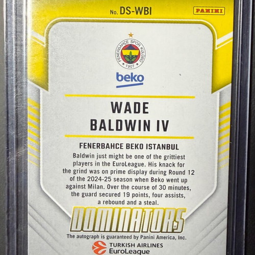 Wade Baldwin IV autograph card new Fenerbache Beko Istanbul