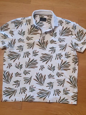 Polo shirt Funky Buddha new, 100% cotton pique with floral print