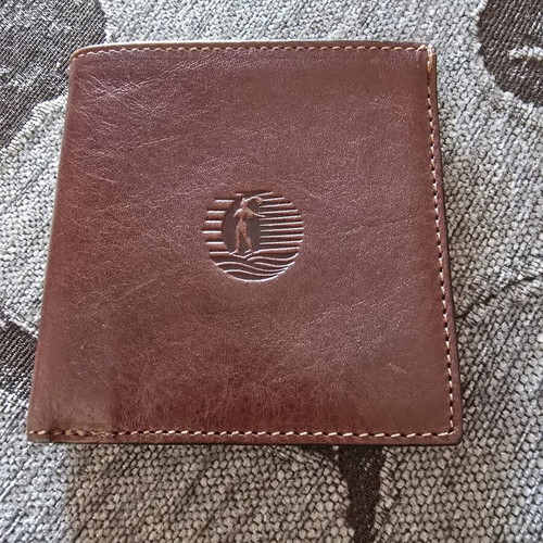 Leather wallet Minoan Lines like new, brown