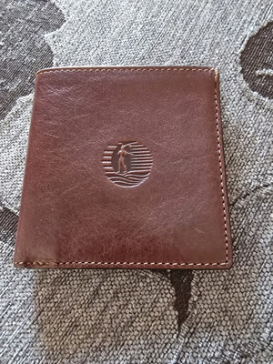Leather wallet Minoan Lines like new, brown