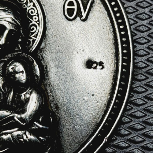 Silver 925 car pendant Saint Christopher-Panagia used