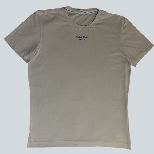 Calvin Klein Jeans men's t-shirt beige like new, size L/XL