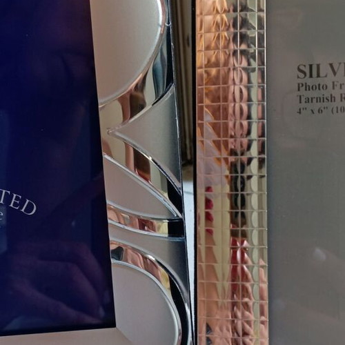 Silver plated luxury photo frames, 10x15 and 13x18 cm, set of 2