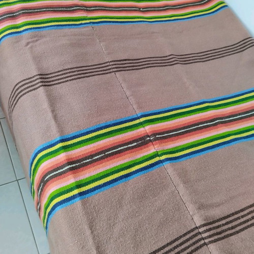 Handwoven throw used, size 185x130 cm