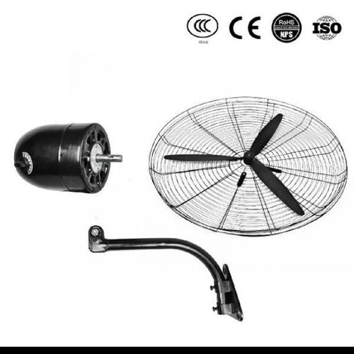 Industrial metal wall or floor fan with control and 3 speed settings