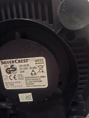 Blender Silvercrest 600 watt σαν καινούργιο με κανάτα 1750 ml και λειτουργία Ice crush
