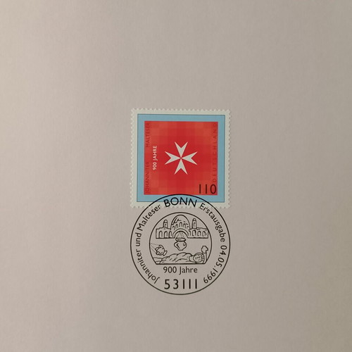 1999 German stamp with Bonn first day cover, mint condition
