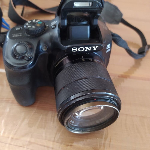 Sony A3000 camera used with E 18-55 3.5-5.6 OSS lens and accessories