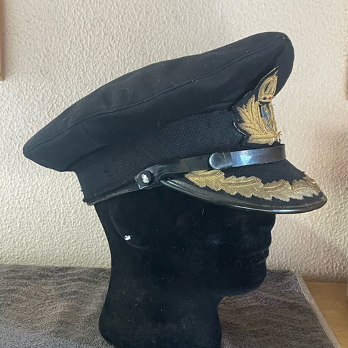 Royal Navy senior officer cap used