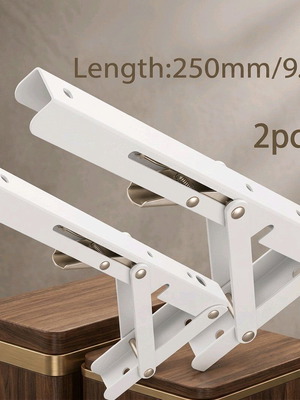 Αναδιπλούμενα μεταλλικά στηρίγματα ραφιού σετ 2 τεμαχίων καινούργια