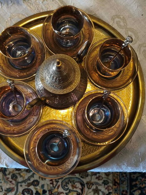 Turkish tea set like new, purchased from Turkey