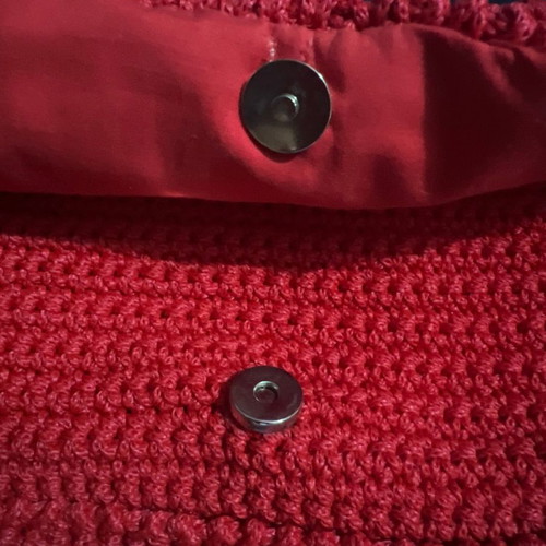 Handmade red handbag like new