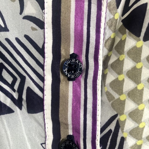 Liu Jo Silk Shirt XS with Geometric Floral Print new