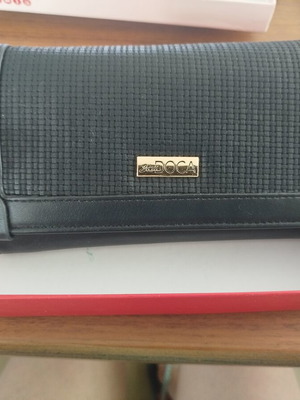 Stella Doca black wallet new with gold details