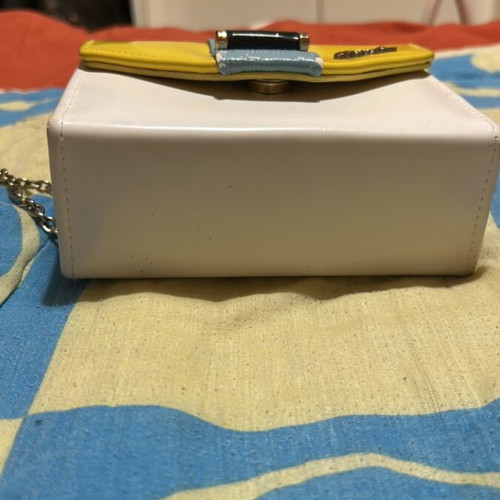 Axel bag used, crossbody, white with discoloration