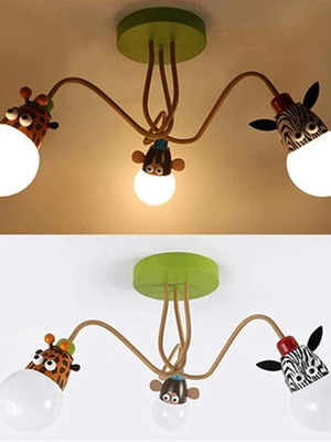 3 Lights Animal Semi Flush Mount Light σαν καινούργιο για παιδικό δωμάτιο