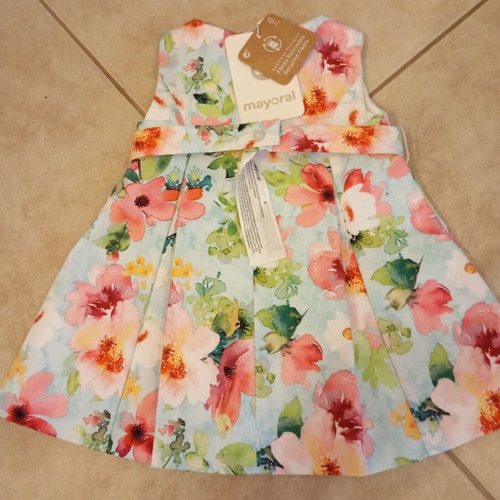 Mayoral dress for 6 months baby new with tags and lining
