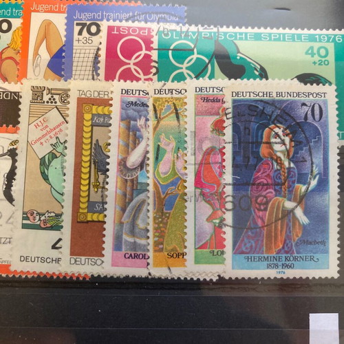 German used stamps complete series 1976