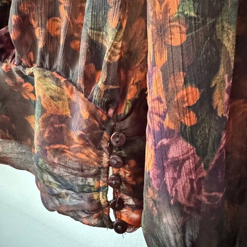 BSB Floral Sheer Blouse M Like New
