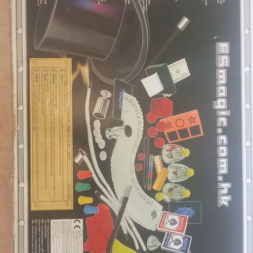 Magic suitcase used, missing three glasses, box with tears