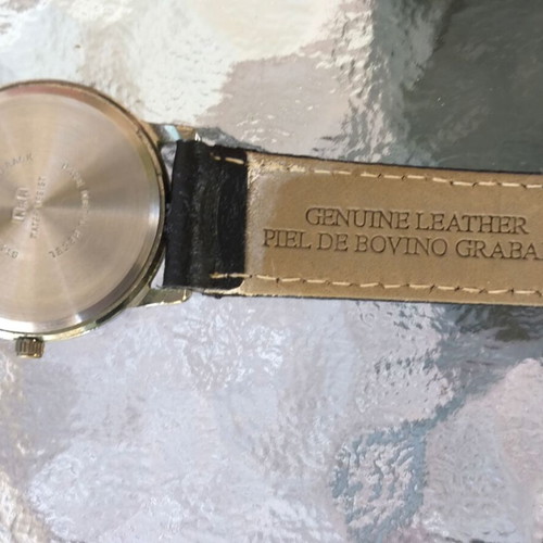 Q&Q Quartz ανδρικό ρολόι χειρός με δερμάτινο λουράκι