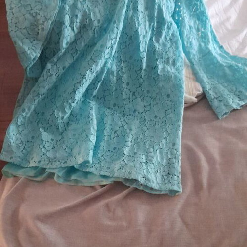 Mini lace dress turquoise Zig Zag new, size M