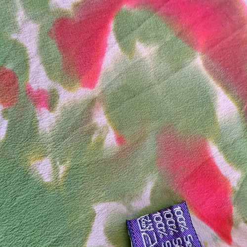 Silk scarves used, colorful, set of 2