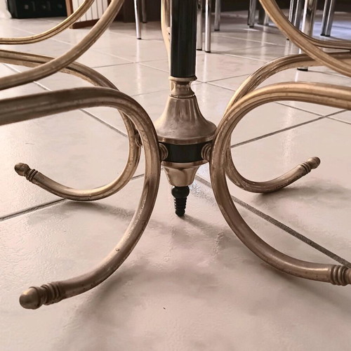 Vintage metal ceiling chandelier used with 5 lamp holders