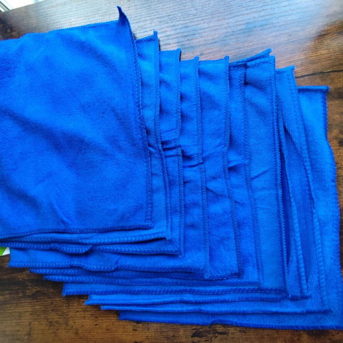 Microfiber cloths new, pack of 10, blue