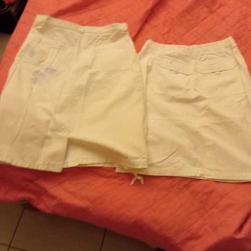 Skirts two large size used, white
