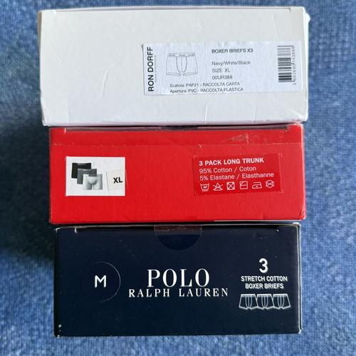 Men's underwear new, 3-pack boxer briefs by top brands