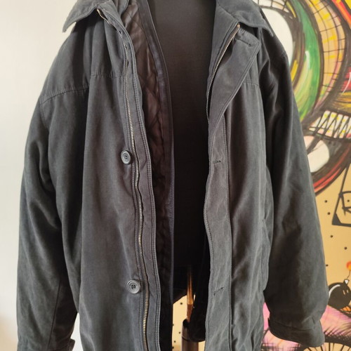Men's jacket with inner vest like new, size M to L, black