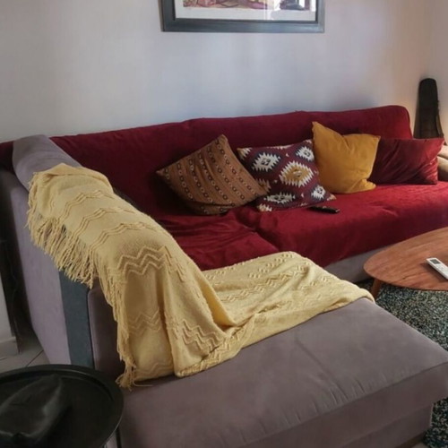 Handmade corner sofa like new, 2.70m x 2m x 80cm, Greek craftsmanship