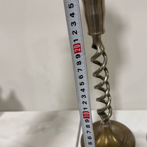 Metal candlesticks used, set of 2