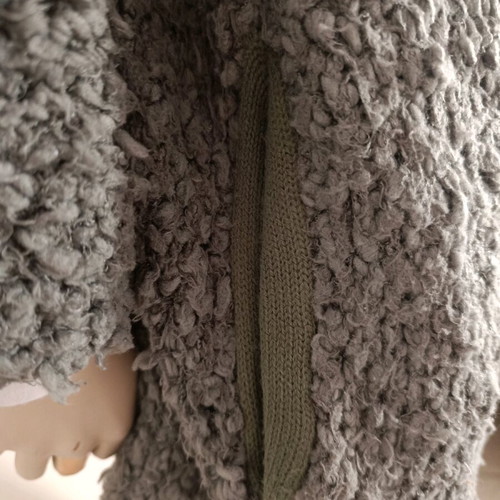 Zara Girls Khaki Long Cardigan Type Sheep Used, Size 13-14 Years