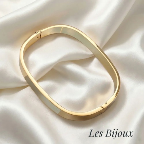Minimal Gold Bracelet Bangle Stainless Steel New