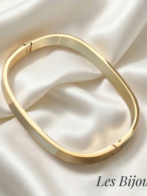 Minimal Gold Bracelet Bangle Stainless Steel New