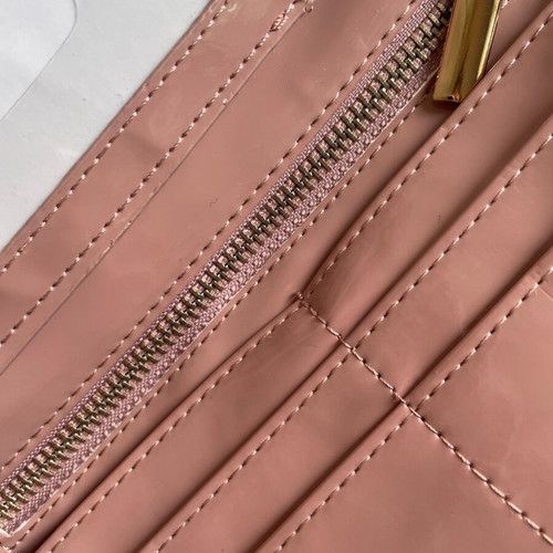 Bershka pink patent leather clutch wallet like new