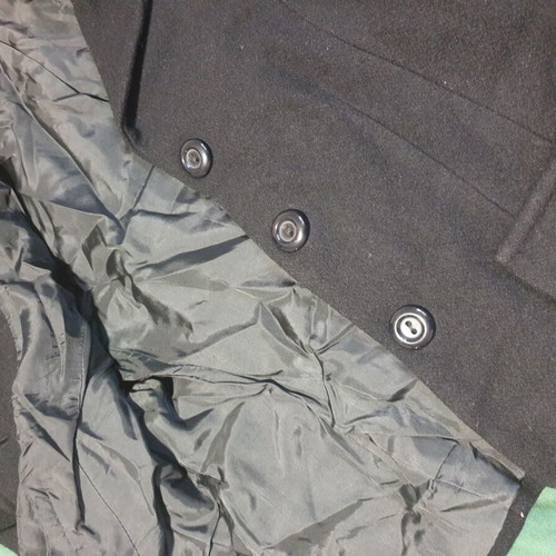 Coat with Fur Collar size S like new, black