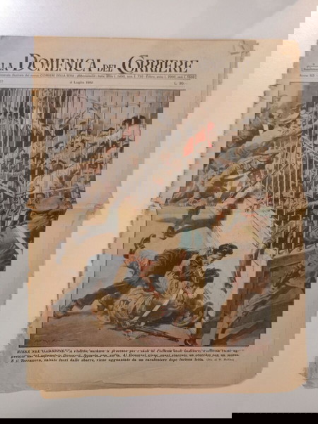Ιταλική εφημερίδα 16 σελίδων "LA DOMENICA DEL CORRIERE", Έτος 53 Ν. 27,  8 Ιουλίου 1951.