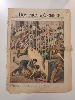 Italian newspaper La Domenica Del Corriere July 8, 1951 used