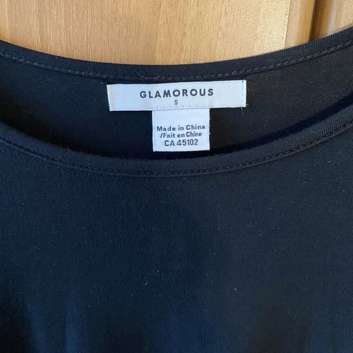 Glamorous London asymmetrical long blouse black, new