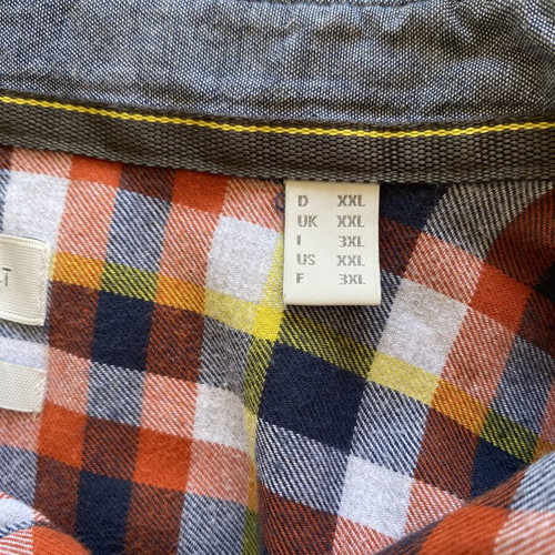 Esprit men plaid shirt slim fit, like new, multicolor, XL-XXL