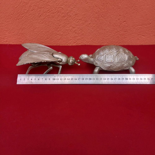Metal ashtrays used, aluminum in excellent condition