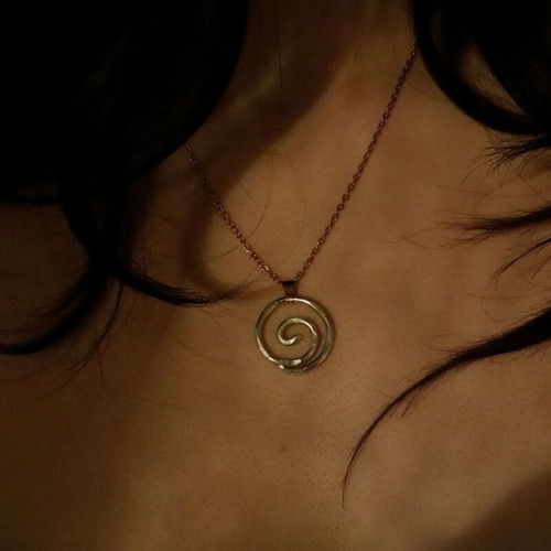 Handmade stainless steel necklace new, gold color