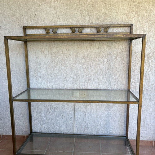 Brass Patinated Display Cabinet like new