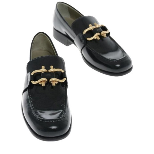 Bottega Veneta women's shoes like new, black leather, size 36
