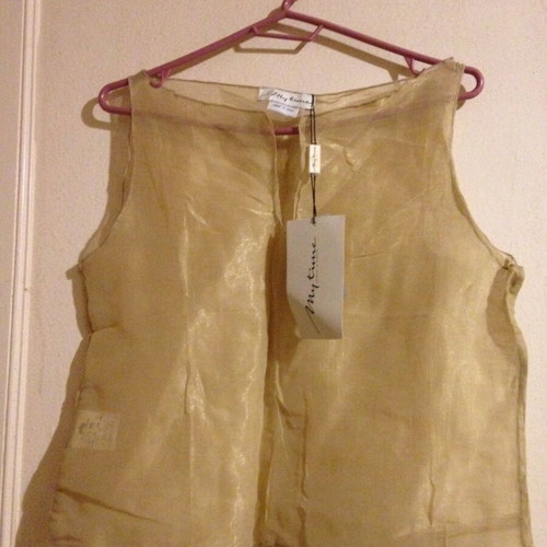 My Time No44 Metallic Top new, beige