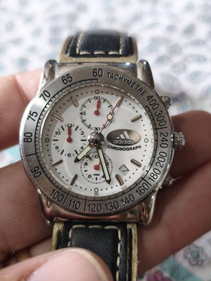 Adidas Chronograph Men's Watch Like New Black and White